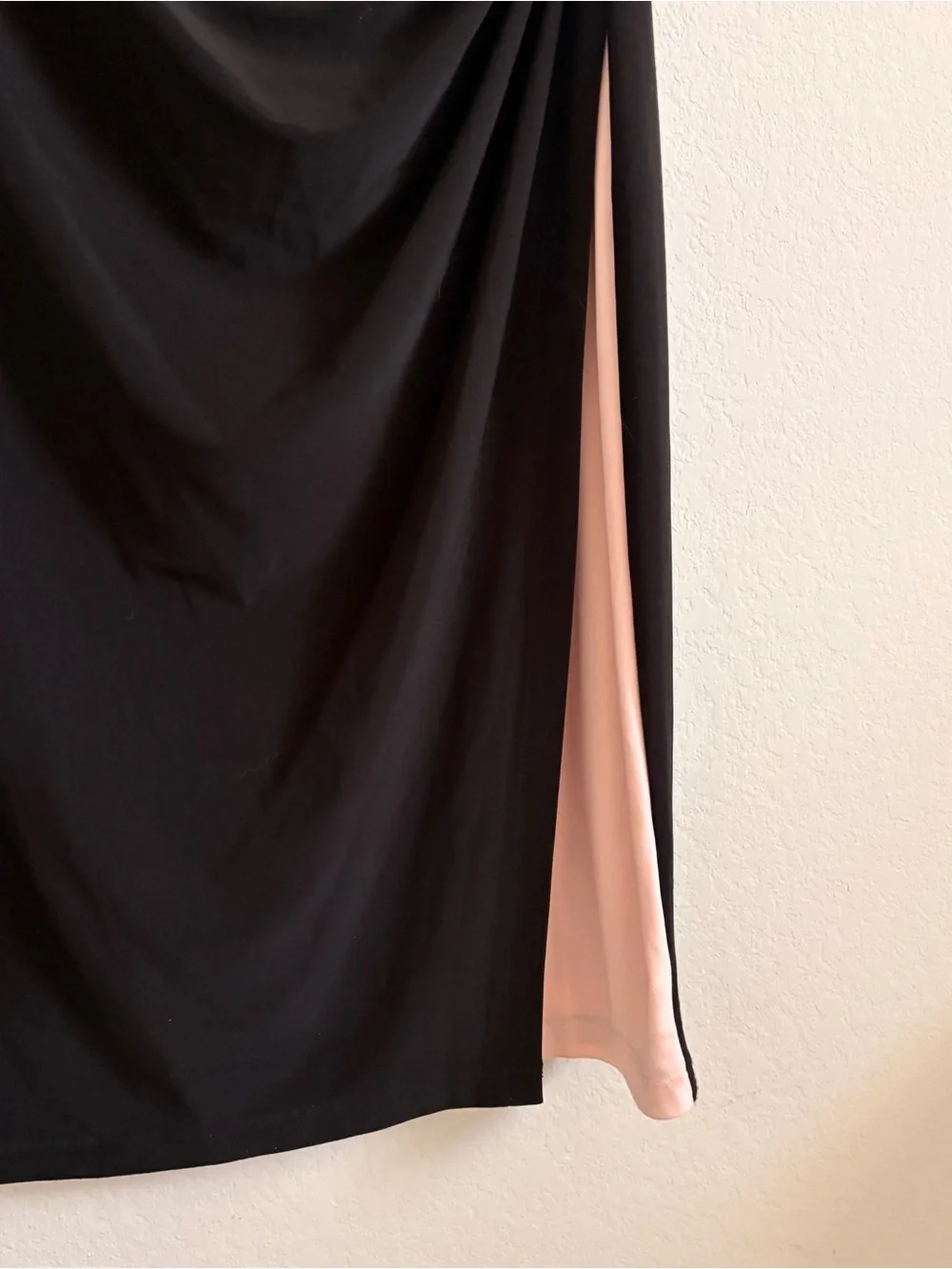 Lauren by Ralph Lauren Elegant Two-Tone Pink and Black Ruched Women’s Dress- 14 - Picture 2 of 8